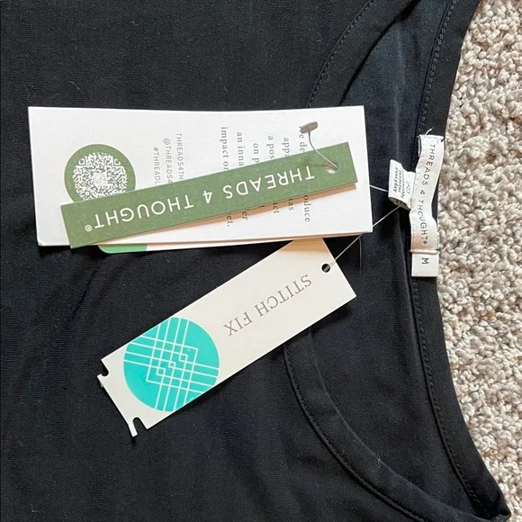 Threads 4 Thought Black Short Sleeve Top - Picture 4 of 8